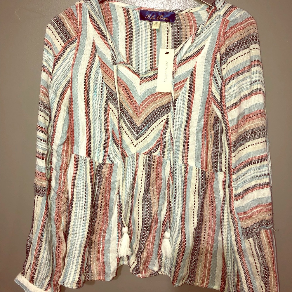Blue Rain quarter sleeve blouse